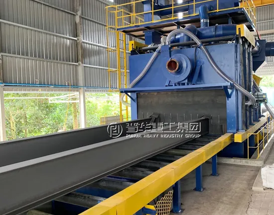 Q69 Roller Passing Shot Blasting Machine for Removing Rust on The Surface of Steel Plates and Sections